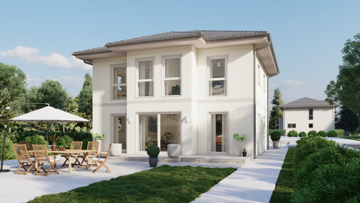 Stadtvilla 152 Brandenburg – Massivhaus mit Garten KfW 55