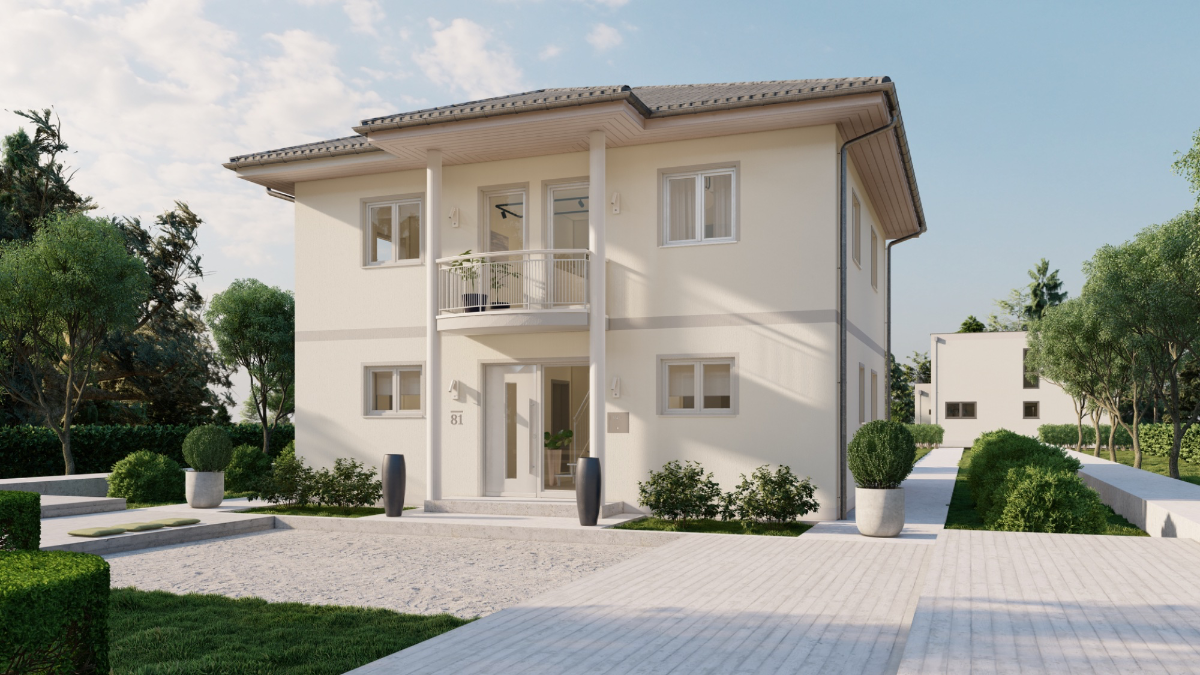 Stadtvilla 152 Brandenburg – Massivhaus Frontansicht